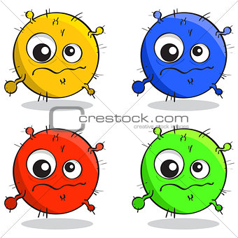 vector set of cartoon germs