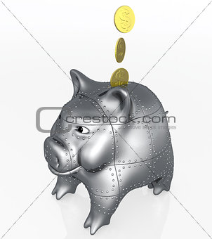 armored piggy bank