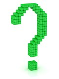 Green question mark cube