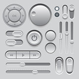 Gray Web UI Elements Design.