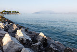 Lake Garda near Town of Sirmione in the Evening, Lombardy, Italy