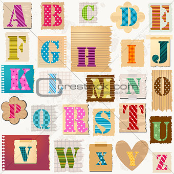 textured alphabet