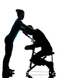 massage therapy with chair