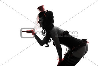 woman stripper showgirl  silhouette