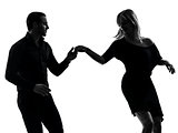 couple woman man dancing dancers salsa rock silhouette