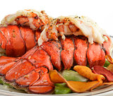 Grilled Lobster Tail  With Asparagus 