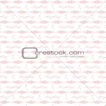 Seamless fish and floral pattern