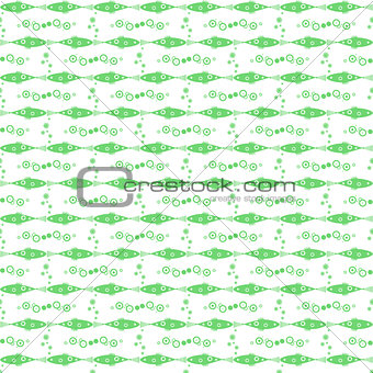 Seamless fish and floral pattern