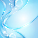 Abstract background. Blue wave background.