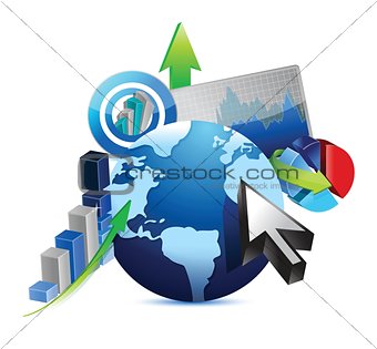 international business concept illustration design