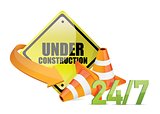 under construction service sign