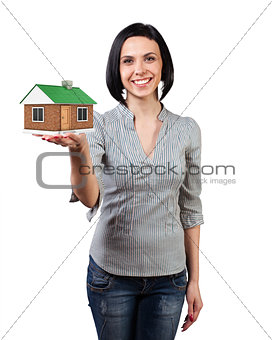 Girl with a house