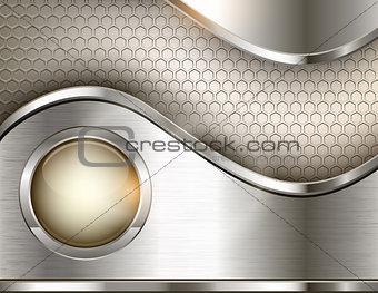 Abstract background with a metallic element.