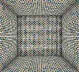 3d sound - system mosaic grunge square tiled empty space