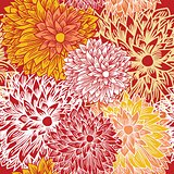 Floral seamless pattern in autumn