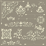 vector  vintage floral  design elements 