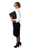 Full length portrait of businesswoman