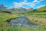 Tugela river and  mountains
