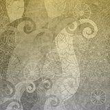Gray wallpaper with vintage pattern
