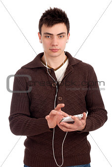 Young man with smartphone in hands