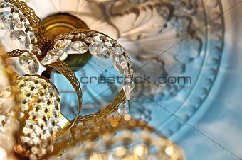 Gloss crystal chandelier.