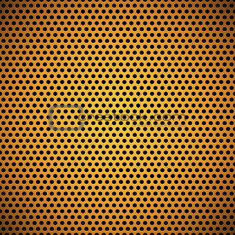 Orange Seamless Circle Perforated Carbon Grill Texture