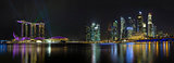 Singapore Skyline with Laser Light Show