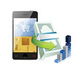 smartphone online shopping concept