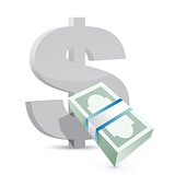 dollar currency bills exchange concept