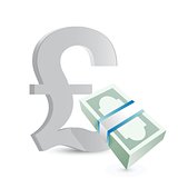 british pound currency bills exchange concept