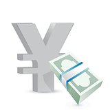 yen currency bills exchange concept