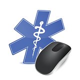 medical technology concept. computer mouse