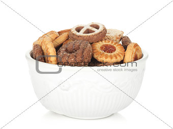 Various cookies in bowl