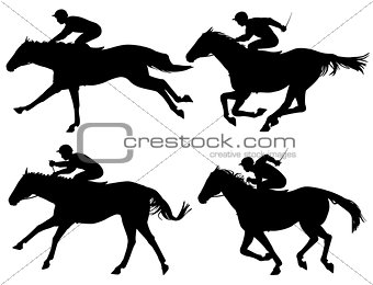 Racing horses