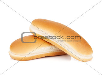 Two hot dog buns