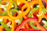 Colorful sliced bell peppers