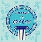Welcome to Greece travel sticker