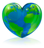 Love the world heart concept