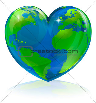 Love the world heart concept
