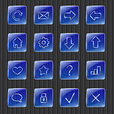 Blue web buttons