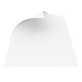 White blank paper with a bent corner