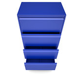 Blue metal cabinet