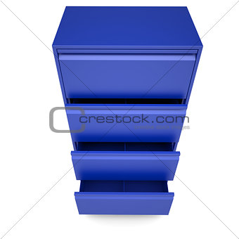 Blue metal cabinet