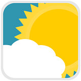 Sun and cloud weather illustration