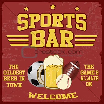 Sport bar poster