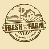Fresh from the farm stamp
