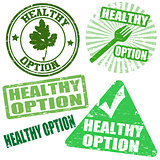 Set of healthy option stamps
