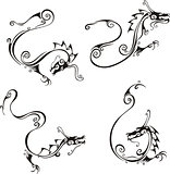 Stylistic exquisite dragon tattoos