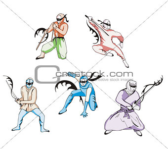 Set of ninjas
