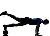 man exercising workout push ups